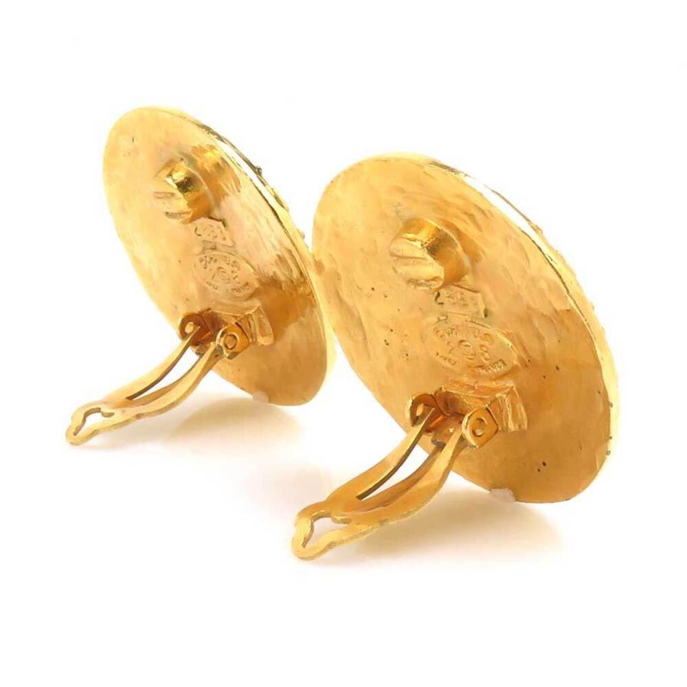 CHANEL Gold Logo Earrings - Picture 3 of 13